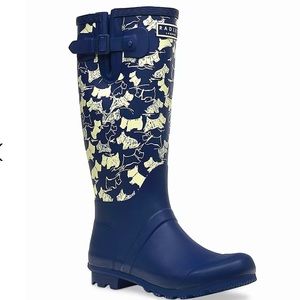 RADLEY LONDON Alba Tall Wellington Boots, Navy, Size 7